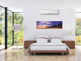 Obraz lawendowej łąki (170x50 cm)