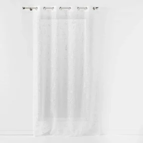Firanka do salonu na przelotkach ARTY LINE, nadruk metalizowany, 140 x 240 cm
