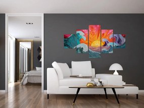 Obraz - Mozaika fal (125x70 cm)
