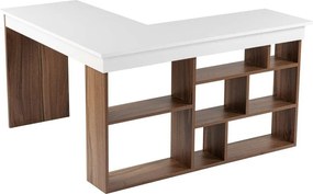 Biurko w dekorze orzecha 120x130 cm Vesper – Kalune Design