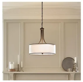 Elstead KL-LACEY-P-L-MB - Żyrandol na łańcuchu LACEY 4xE27/60W/230V