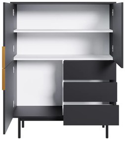 Komoda VIVALA 3D3S, czarna