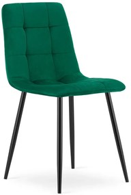 Ciemnozielone welurowe krzesło kuchenne L9-Z61