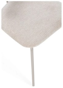 Beżowe/w naturalnym kolorze tapicerowane krzesło Olimpia – MOME