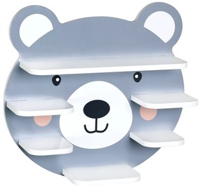 Półka ścienna z uszami do pokoju dziecięcego, 45 cm