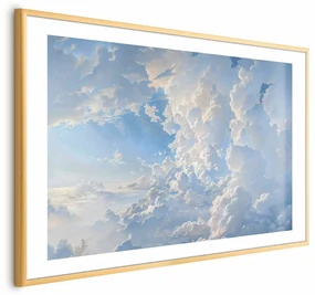 Plakat Obrazy na niebie 42x29,7 cm z ramą złotą z marginesem ARTGEIST B
