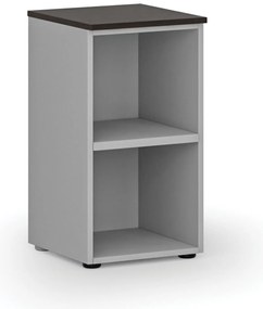 Regał biurowy PRIMO GRAY, 400 x 420 x 740 mm, szary/wenge