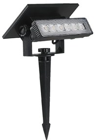 LED lampka solarna LED/0,9W/3,7V 3000K IP65 1200 mAh czarna