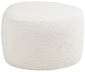 Kremowy puf z tkaniny szenilowej Hilo – House Nordic