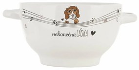 Orion Miska ceramiczna Niekończąca się miłość Pies, śr. 14 cm