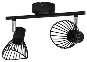 Czarna podwójna lampa sufitowa w stylu loft - V170-Portia