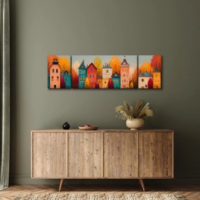 Obraz - Jesienna wieś (170x50 cm)