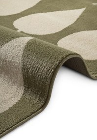 Dywan dziecięcy Adventures – Kremowe Listki na zielonym tle 160 cm x 235 cm Atest Oeko-Tex