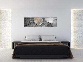 Obraz - Pień drzewa w kolażu (170x50 cm)