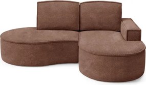 Narożnik MOLLY Prawostronny bez funkcji spania, wolnostojący tkanina ABRIAMO 12 Miedziany