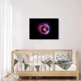 Obraz na szkle - Płyta winylowa w kolorze różowo-fioletowym (70x50 cm)