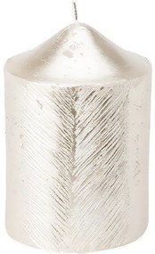 Świeca ozdobna z metalicznym wzorem, 7 x 10 cm