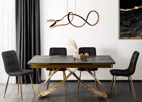 Stół rozkładany Twig 160-240 cm - nowoczesny stół do jadalni i salonu z ceramicznym blatem