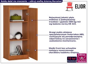 Wisząca szafka z 3 pólkami olcha - Asteria