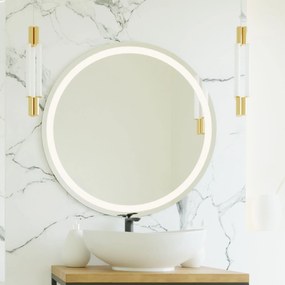 Lustro okrągłe wiszące podświetlane barwa światła neutralna LUMO LED 50 cm MASSI