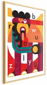 Plakat Sztuka designu 21x30 cm z ramą złotą z marginesem ARTGEIST B