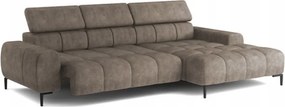 Narożnik PLAZA S Prawostronny z elektryczną regulacją siedziska w tkaninie SALVADOR 03 WERSAL