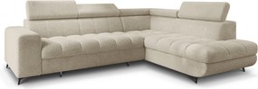 Masseno Narożnik MORIVA z funkcją spania i pojemnikiem na pościel Narozniki L, Rozkładana sofa - Kremowy, QUELLE 02