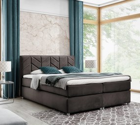 Brązowe łóżko kontynentalne z zagłówkiem 5 rozmiarów M4-G48