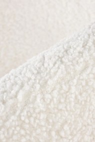 Fotel Grifon 2 tapicerowany tkaniną typu baranek na drewnianych nóżkach