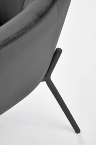 Pikowany fotel wypoczynkowy z podłokietnikami Castel