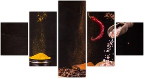 Obraz - Przyprawy w ruchu (125x70 cm)