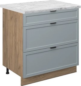 Szafka dolna do kuchni jasnoniebiesko-szary 80x60x82 fame-line