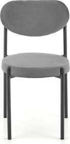 Proste krzesło K509 z welurową tapicerką