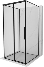 Mexen Rox-3S kabina prysznicowa 3-ścienna rozsuwana lewa 95 x 95 cm, czarna ramka, czarna - 8C2-095-095-70-70-3S-L