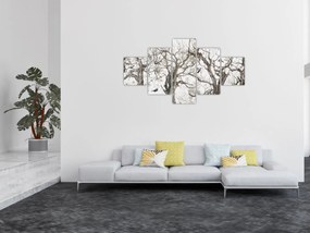 Obraz - Wzór lasu, rysunek (125x70 cm)