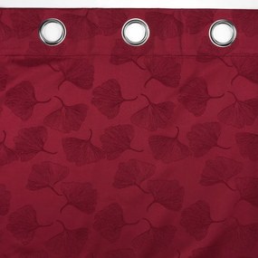 Bordowa żakardowa zasłona zaciemniająca 140x260 cm Lunella – douceur d'intérieur