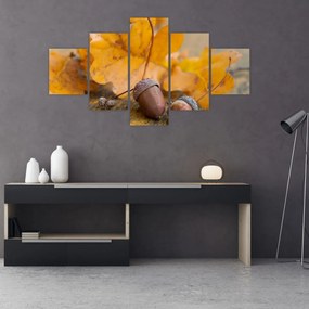 Obraz - Jesienne żołędzie (125x70 cm)