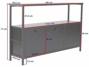 Szafka Solace Atlantic Pine and Black