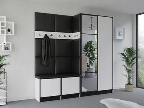 Garderoba EDEN 21 Biały + Ekoskóra Czarna