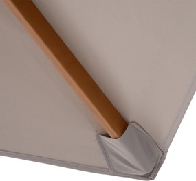 Outsunny Parasol Ogrodowy Zewnętrzny 3-stopniowy Bambus i Poliester 180 ㎡ Szary Ochrona UV Ø25x23m | Aosom PL