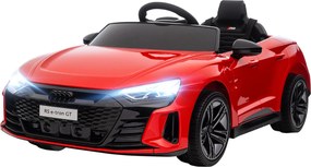 HOMCOM Elektryczny samochód dla dzieci Licencjonowane Audi z bezpiecznym pasem pilotem i światłem Czerwony i czarny 103x58x41 cm | Aosom PL