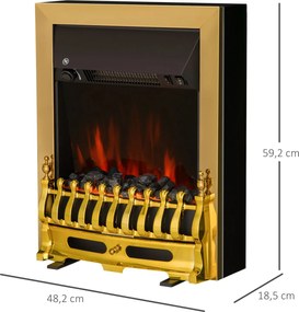 HOMCOM kominek elektryczny piec kominkowy 2000 W