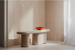 Beżowa wełniana tapicerowana ławka Rull – noo.ma