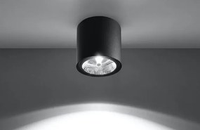 Czarny industrialny plafon LED tuba - 5X EX655 K6-R06