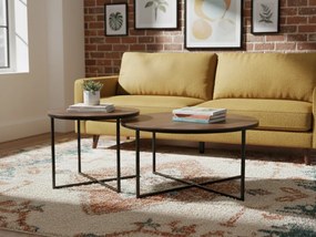 Zestaw 2 stolików kawowych PALERMO I brązowy