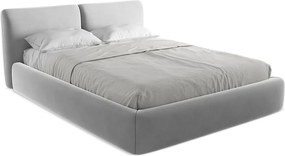 Łóżko 180 x 228 - z weluru - stalowy - HOKU