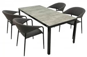 Bergamo Melia Likatex - komplet wypoczynkowy aluminiowy 4+1