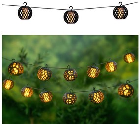 Łańcuch solarny LED 3,8m 8xLED/1,2V 600 mAh