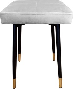 Taboret MAX tkanina Welur stelaż metalowy STOŁEK LOFT : Kolor nogi - Czano-złota stożek, Kolor tkaniny - VELVET - MG39, Typ tkaniny - Velvet