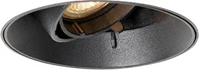 Nowoczesny reflektor wpuszczany czarny GU10 okrągły bez obramowania - Oneon